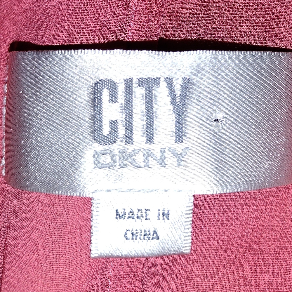 City DKNY (12) Pink Silk Cap Sleeve Blouse - Picture 8 of 10
